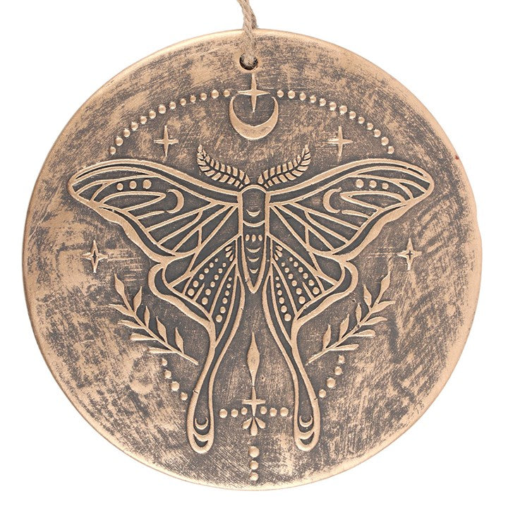 Luna Moth Terracotta Plaque