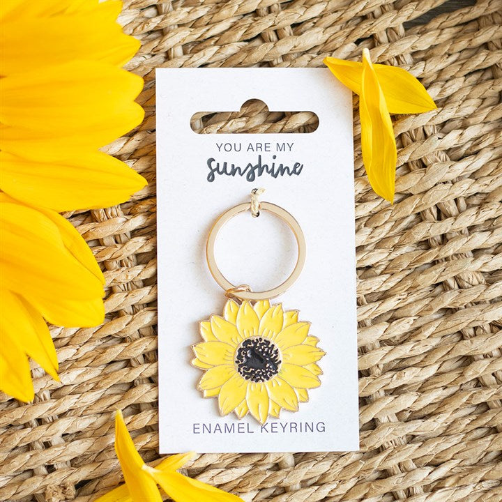 You Are My Sunshine Sunflower Keyring