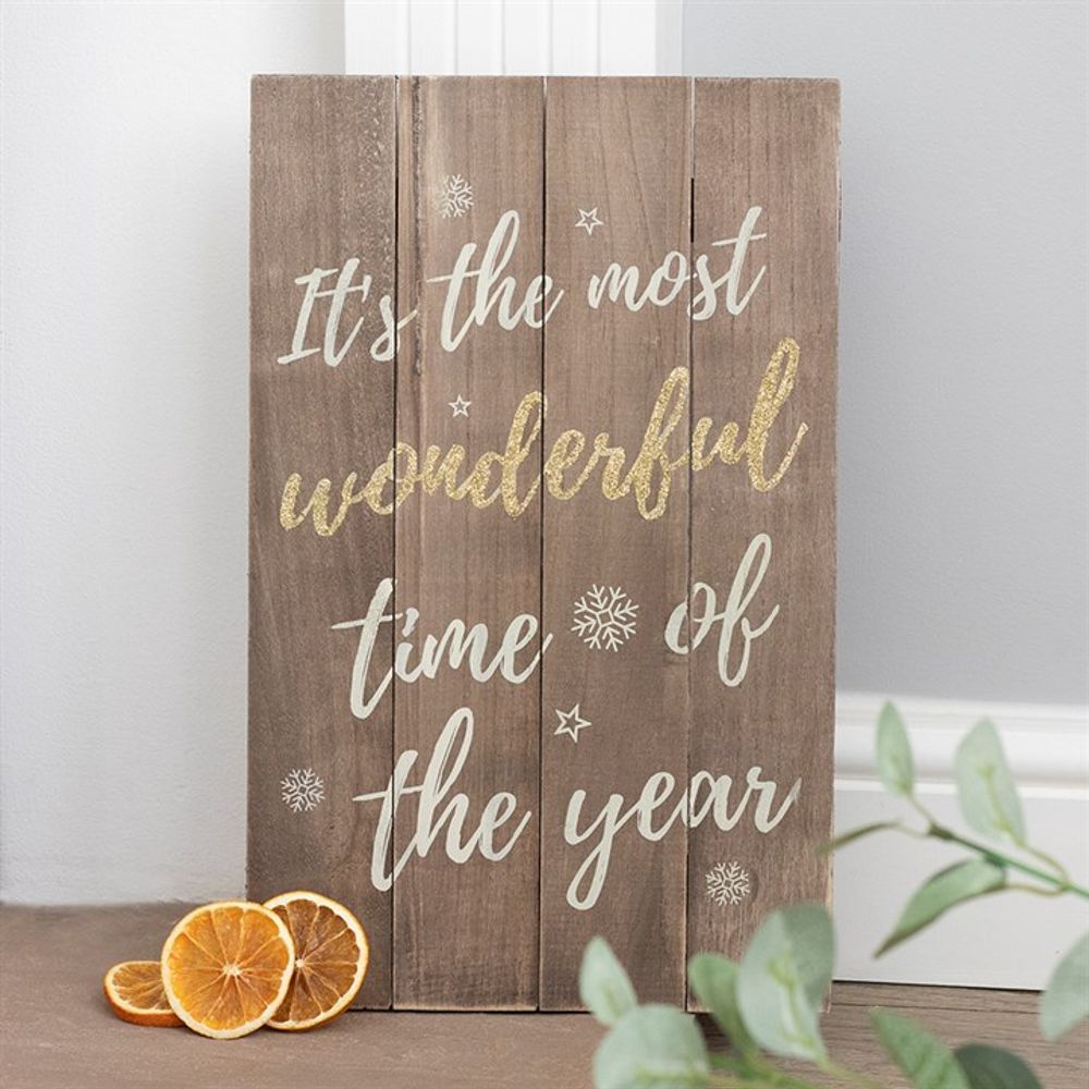 It's the Most Wonderful Time of the Year Wooden Plaque