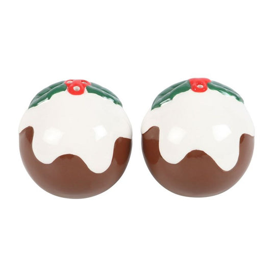 Christmas Pudding Salt and Pepper Shakers