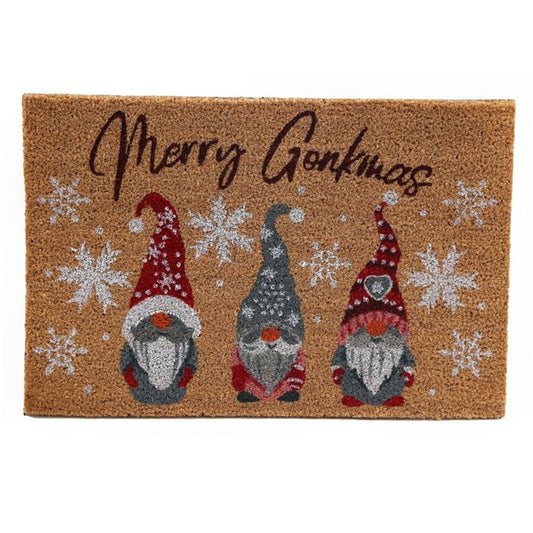 Natural Merry Gonkmas Christmas Doormat