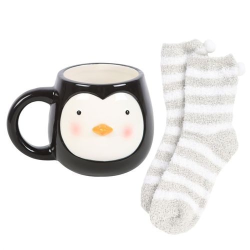 Penguin Mug and Socks Set