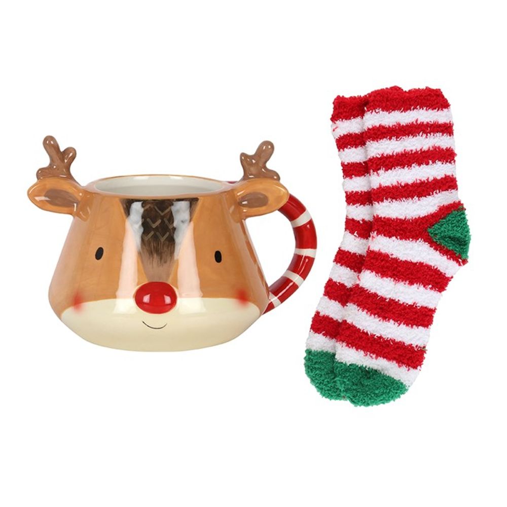 Reindeer Mug and Socks Set